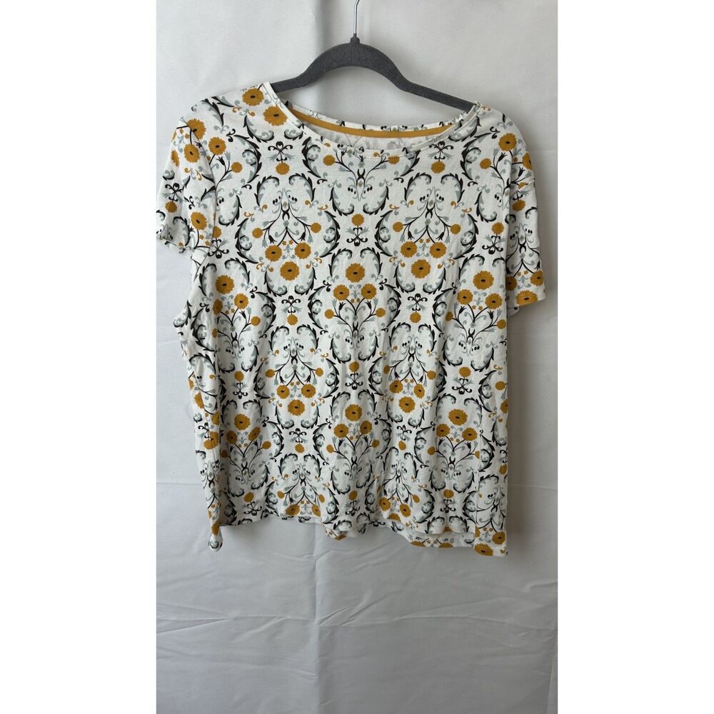 Croft and Barrow The Classic Tee Women's Shirt PXL Floral 100% Cotton Comfy